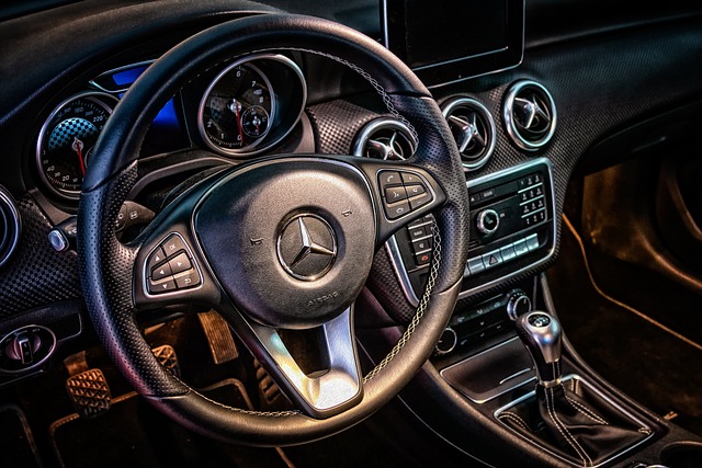 Mercedes-Benz Maintenance - Interior dashboard view of a Mercedes-Benz